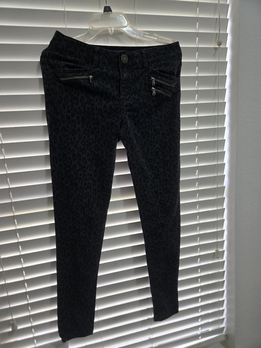 Democracy Absolution Leopard Print Skinny Jeans Black Size 6